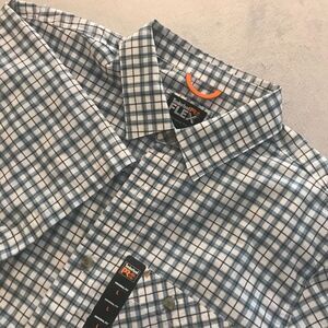 NEW Timberland PRO Plotline Shirt Mens Large‎ Blue Short Sleeve Original Fit NWT